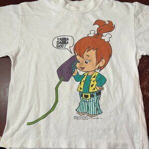 Toddler Vintage 1993 Flintstones Pebbles & Bambam single stitch shirt